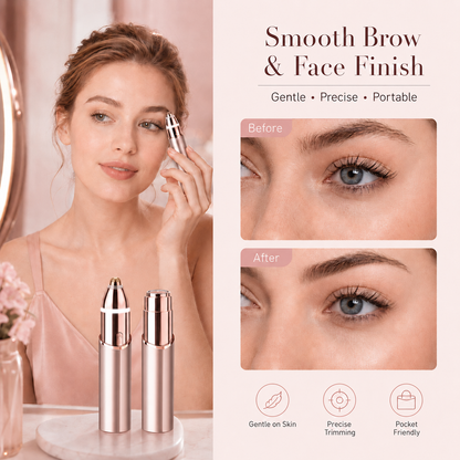 Dluvivo® Dual-Head Electric yebrow Trimmer Rechargeable Rose