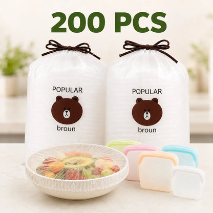 Orveliq® 100PCS Disposable Stretch Food Covers for Bowls & Plates🛒