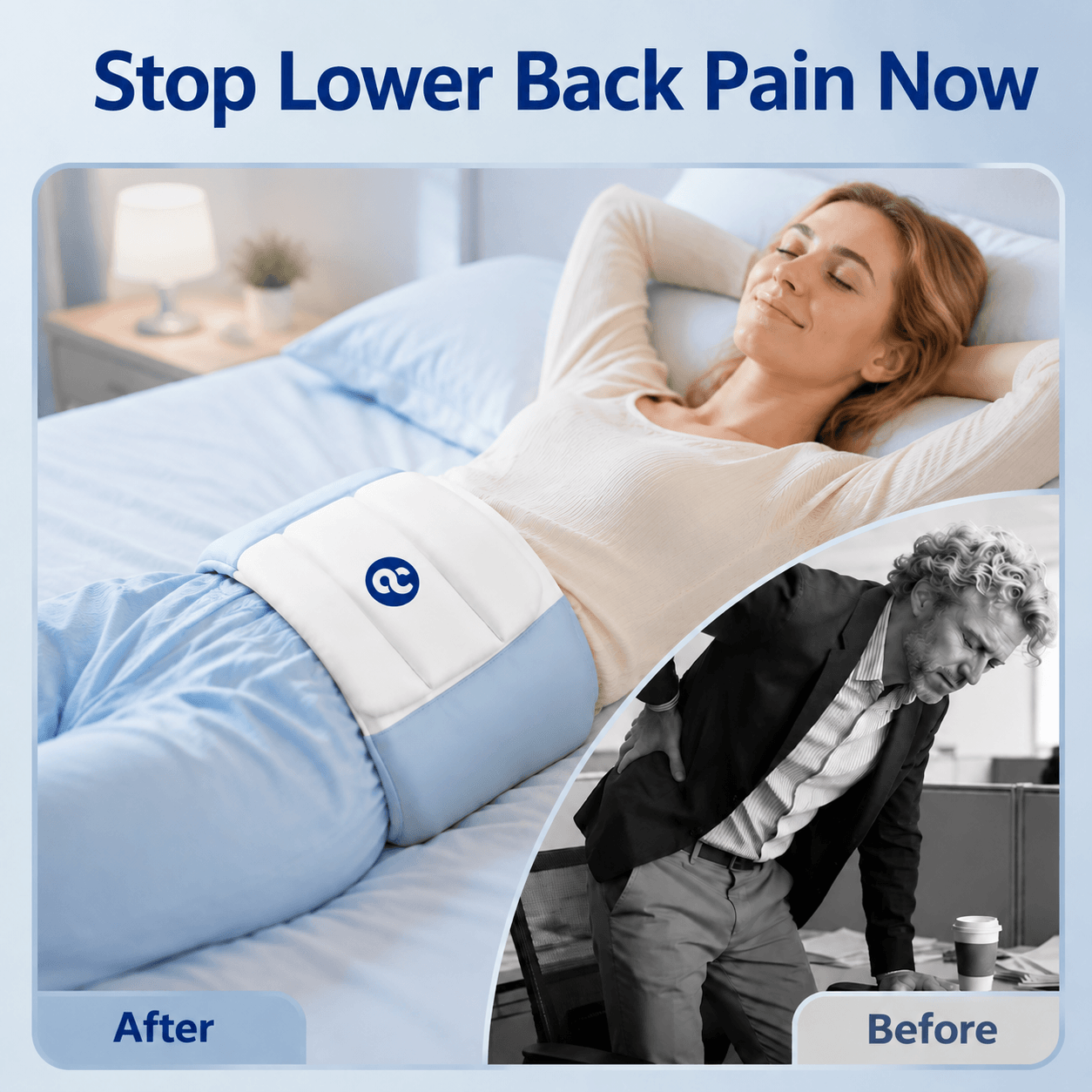 360° Wrap-Around Lumbar Support for Better Sleep and All-Day Comfort