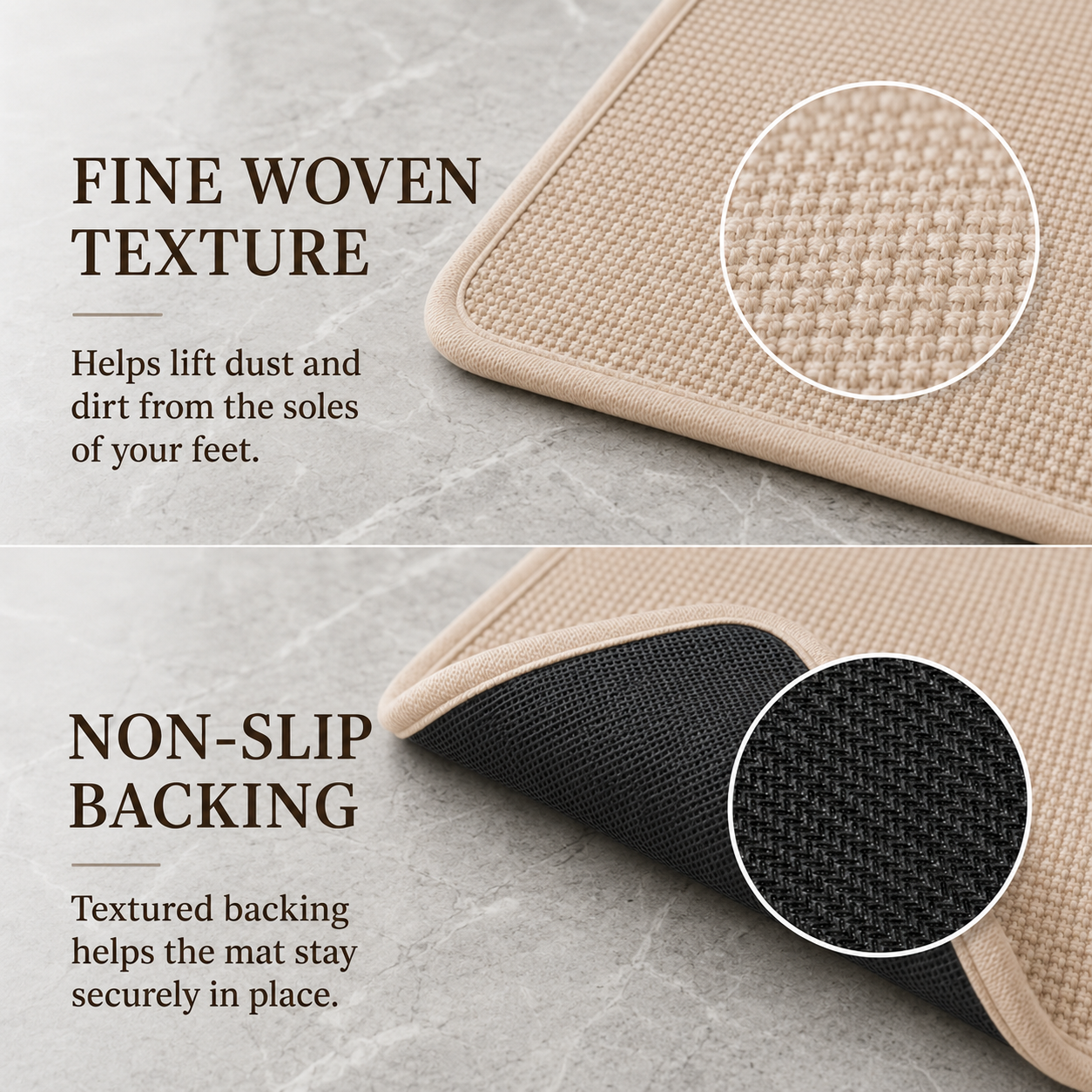 Absorbent Non-Slip Bath Mat