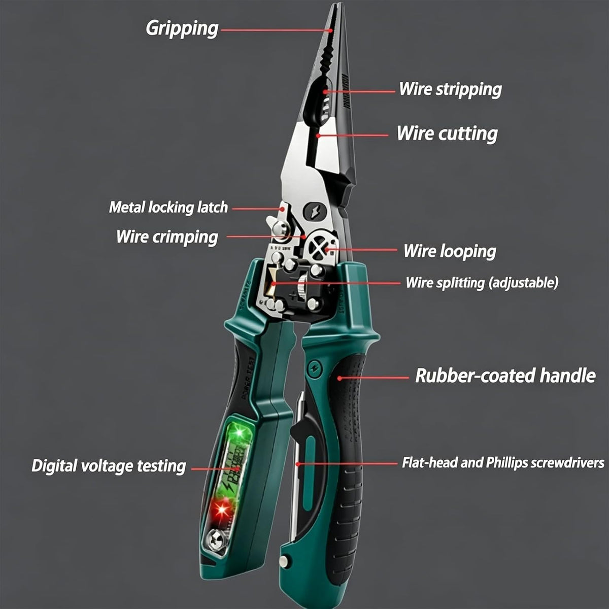 🔥 #1 Must-Have Electrician Tool — 8-in-1 Digital Pliers