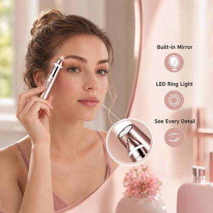 Dluvivo® Dual-Head Electric yebrow Trimmer Rechargeable Rose