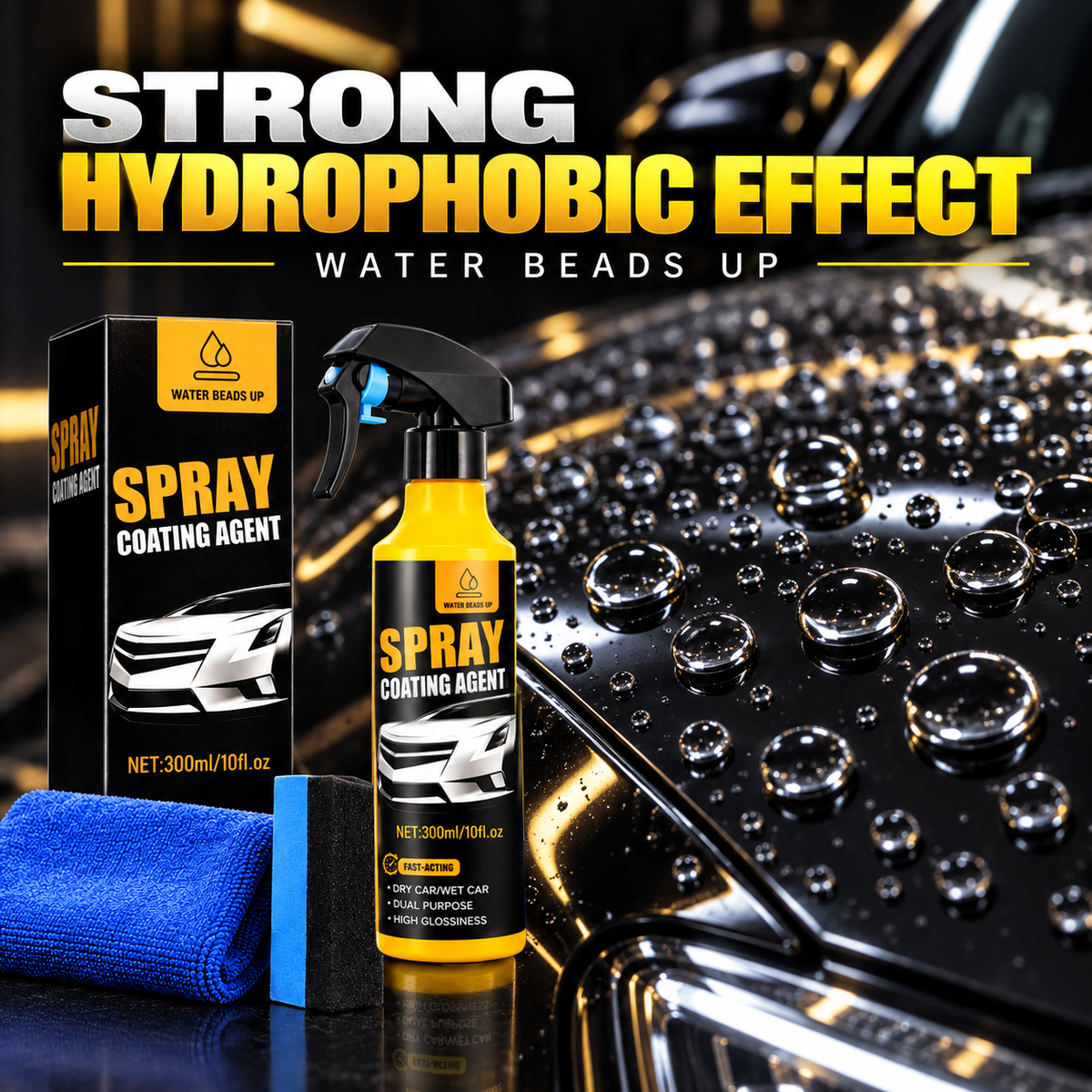 🚗80% OFF — Nano Car Coating Spray| Hydrophobic Gloss & Protection