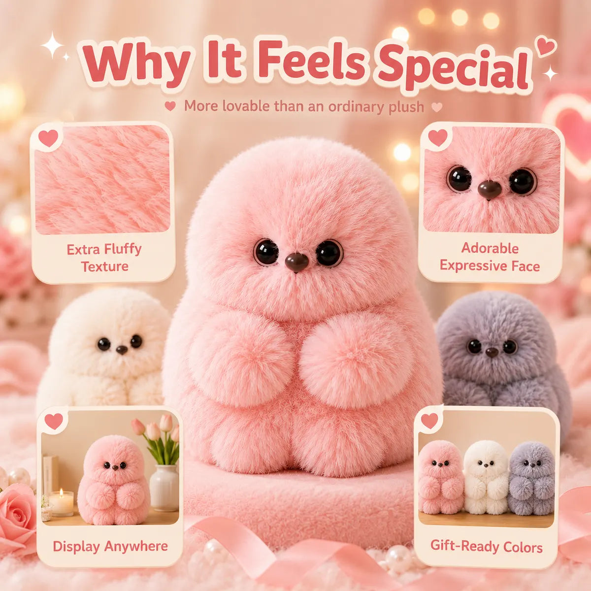 Cute AI Shy Emotional Companionship Robot Plush Toy - Sings, Repeats & Turns Its Head 👀 🦉upsell