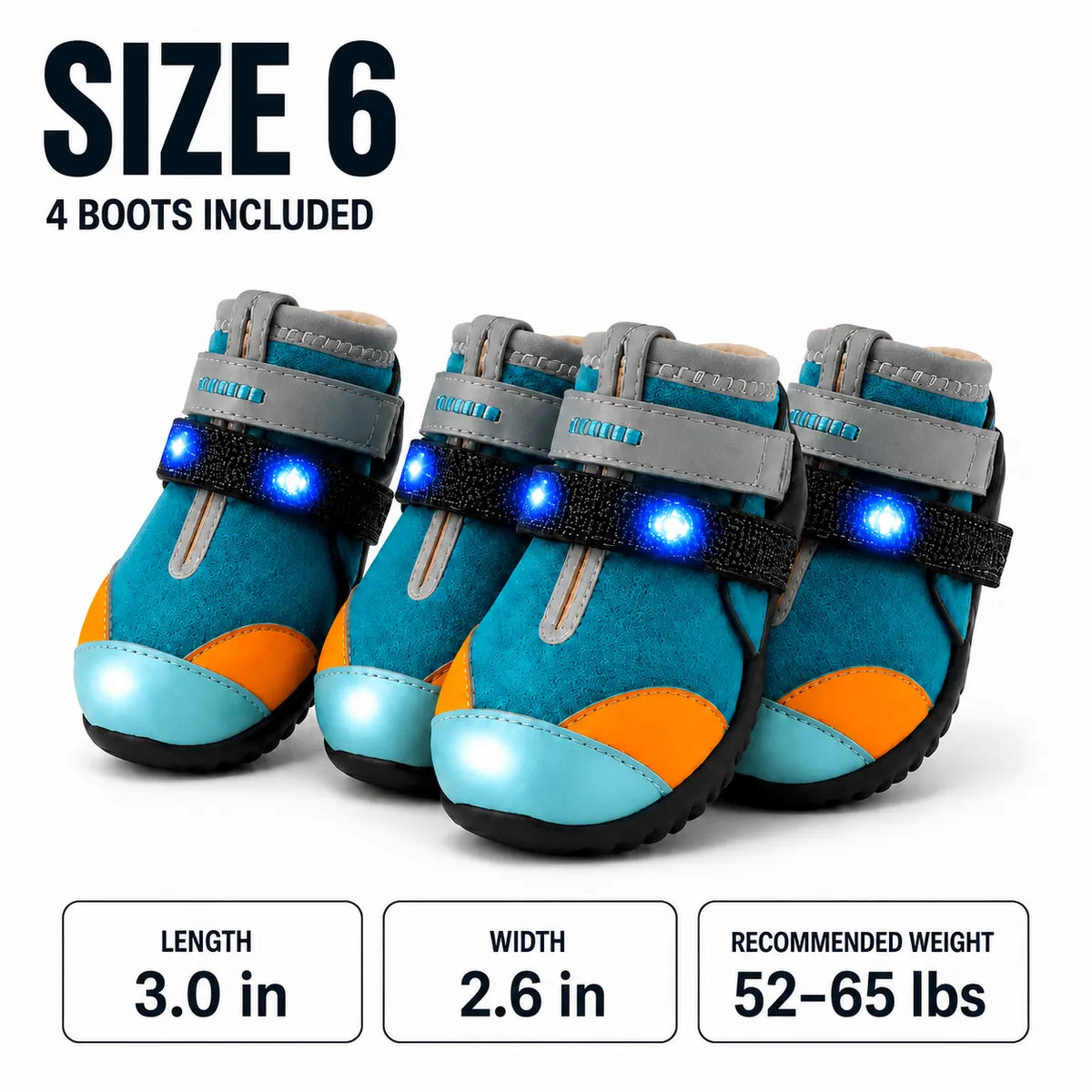Noxivelle® LED Dog Shoes – Light Up Every Step
