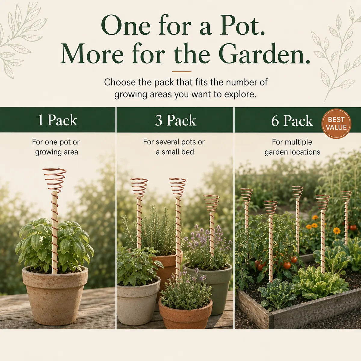 Copper Antenna Garden Stake