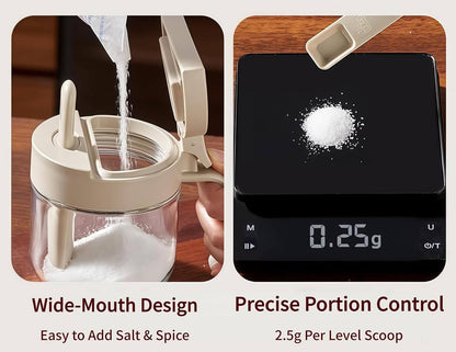 Spiceora® Glass Spice Jars with Built-In Spoons（upsell）