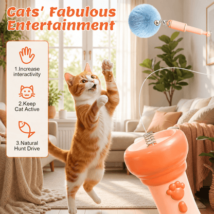 Pounzora®  Interactive Cat Ball Launcher