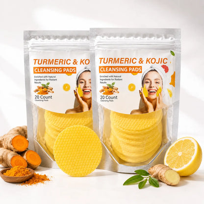 Glowmira® Turmeric & Kojic Cleansing Pads – 20-Count Daily Face Pads
