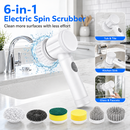 Vortiqo® 6-in-1 Cordless Electric Spin Scrubber（upsell）