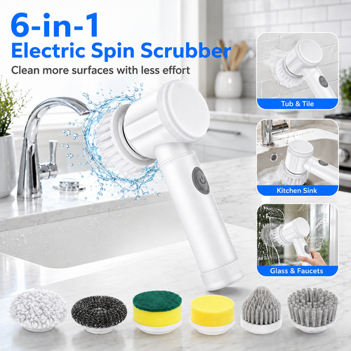 Vortiqo® 6-in-1 Cordless Electric Spin Scrubber（upsell）
