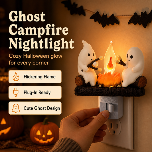 Halloween Ghost Campfire Flickering Nightlight（upsell）
