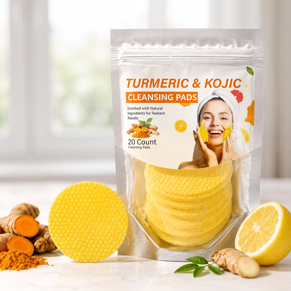 Glowmira® Turmeric & Kojic Cleansing Pads – 20-Count Daily Face Pads