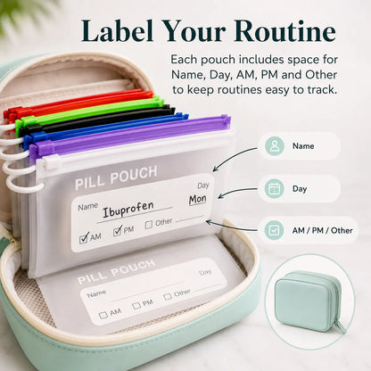 14-Pouch Travel Pill Organizer