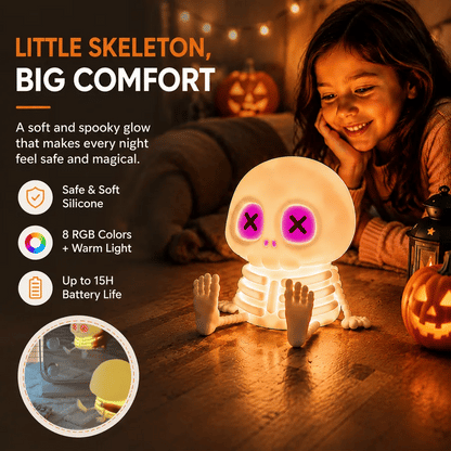 Dluvivo® Halloween 8-Color Skull Night Light