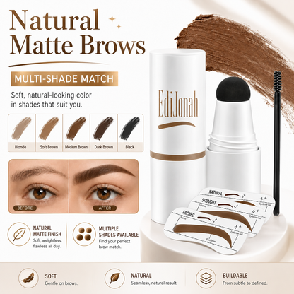 EdiJonah® ✨ 👑 Perfect Brows Stencil & Stamp Kit - Quick, Easy & Smudge-Resistant Brows