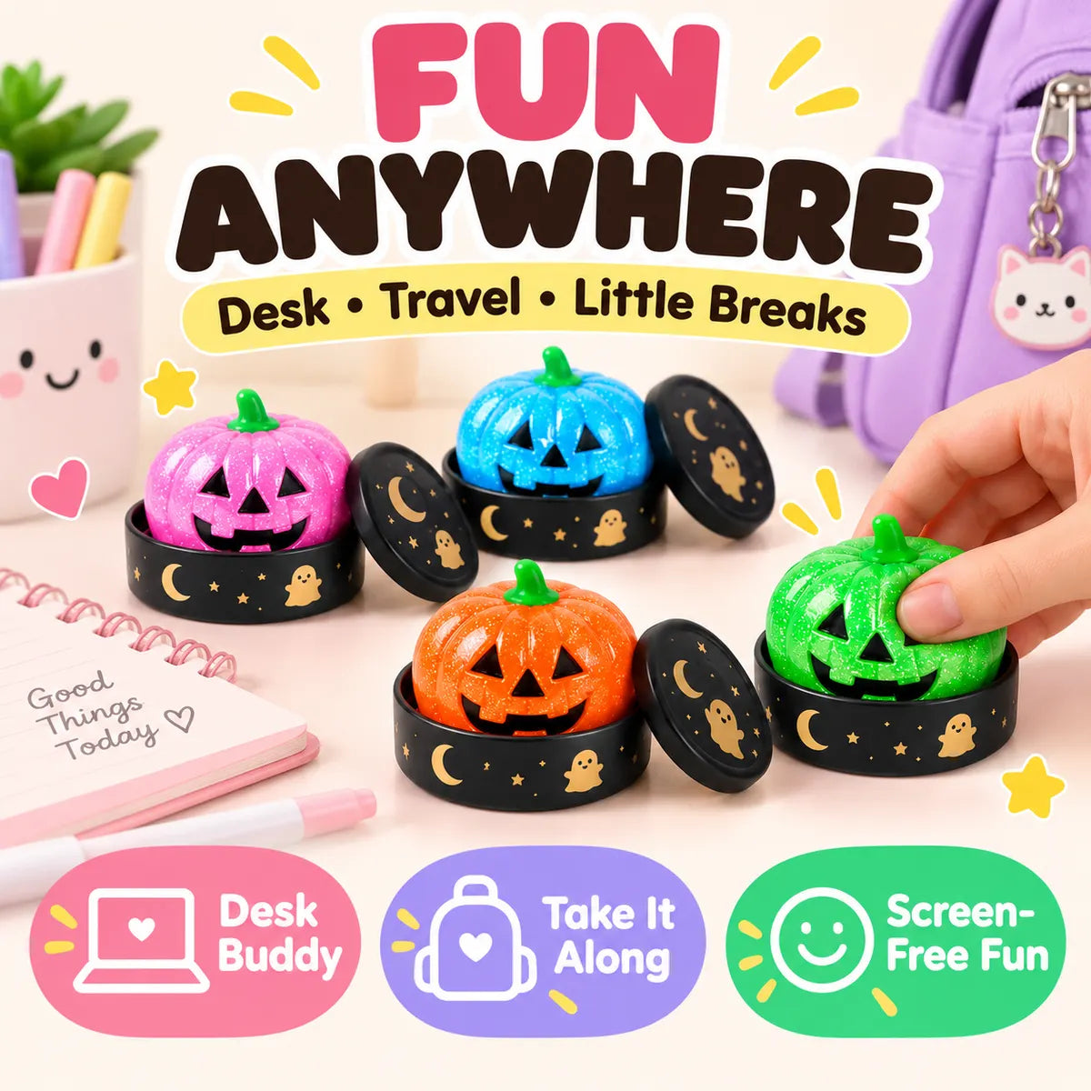 Pastel Pumpkin Slow-Rise Squishy Set – Cute Gift for Kids & Adults