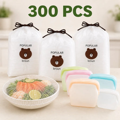 Orveliq® 100PCS Disposable Stretch Food Covers for Bowls & Plates🛒