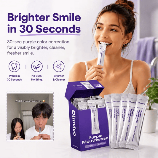 🔥 LAST CHANCE — UP TO 77% OFF — Dluvivo Purple Color-Correcting Mouthwash Sachets