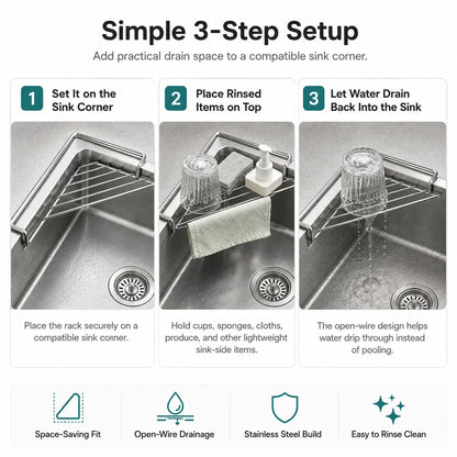 Stainless Steel Corner SinkRack（upsell）