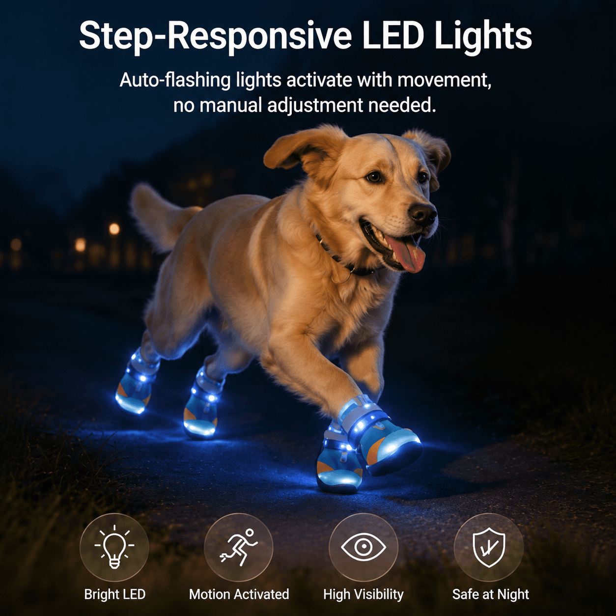Noxivelle® LED Dog Shoes – Light Up Every Step
