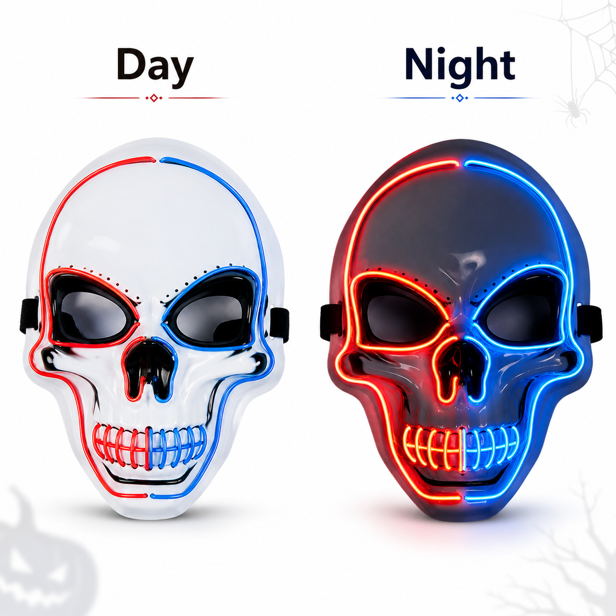 LED Glow Skull Mask & Gloves Set（upsell）