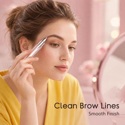 Dluvivo® Dual-Head Electric yebrow Trimmer Rechargeable Rose