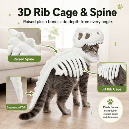 Three-dimensional rib cage, spine and segmented tail details