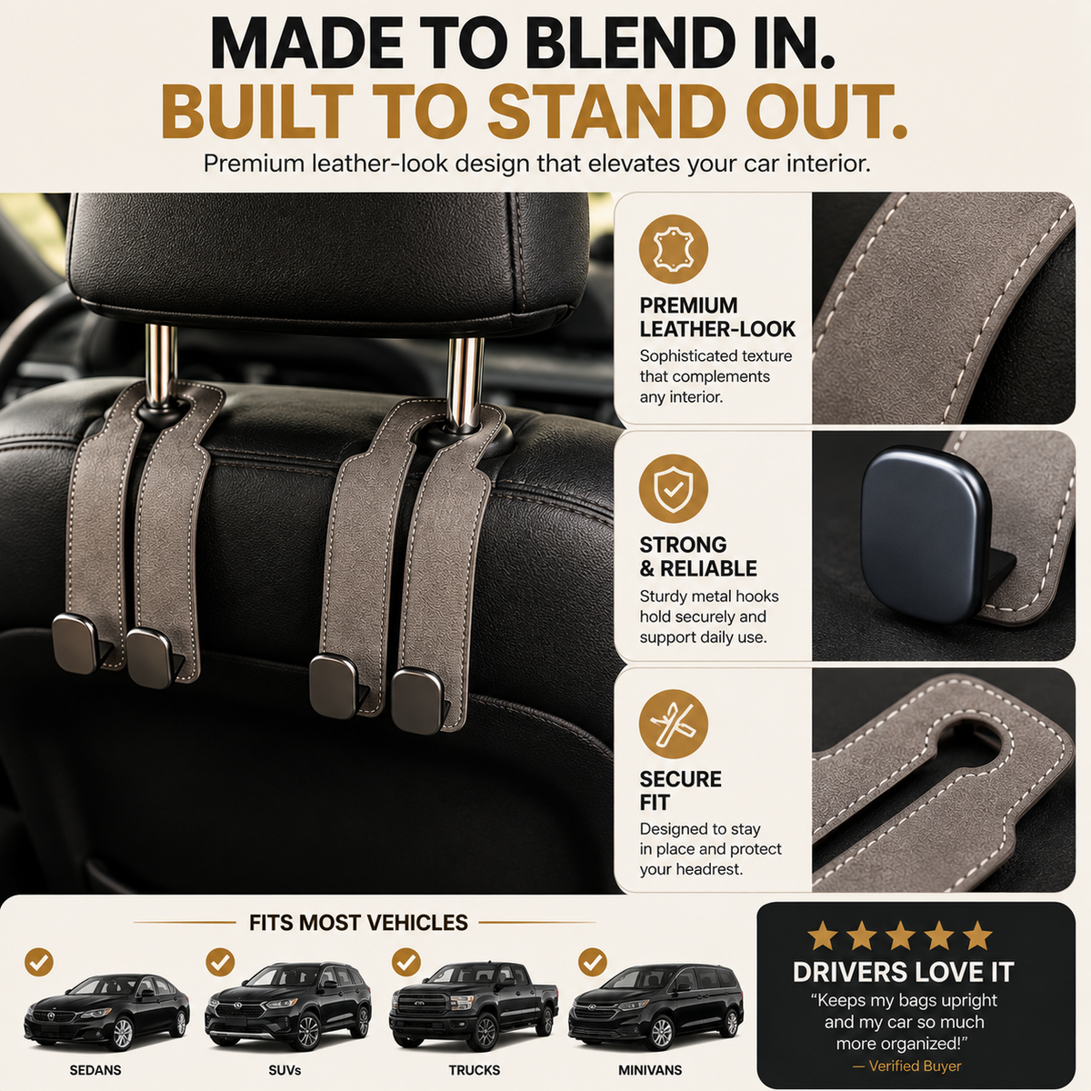 🔥 FINAL DAY — 40% OFF | 2-in-1 Car Headrest Hook
