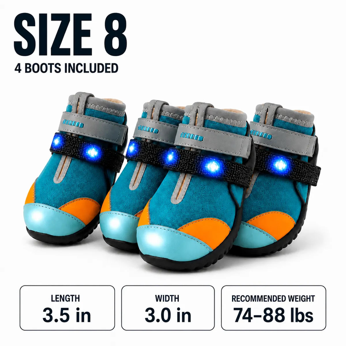Noxivelle® LED Dog Shoes – Light Up Every Step