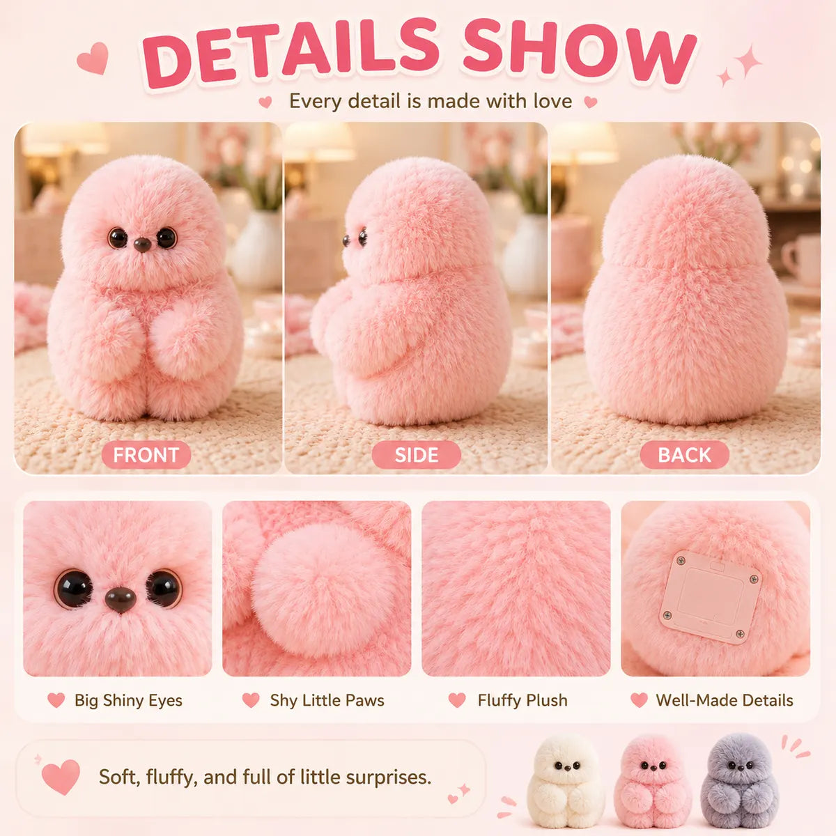 Cute AI Shy Emotional Companionship Robot Plush Toy - Sings, Repeats & Turns Its Head 👀 🦉upsell
