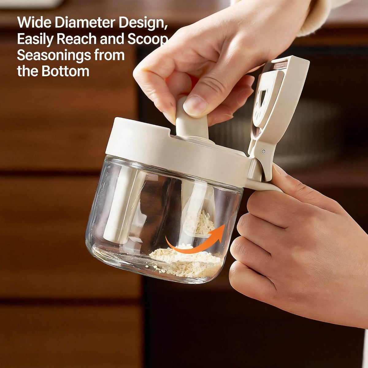 Spiceora® Glass Spice Jars with Built-In Spoons（upsell）