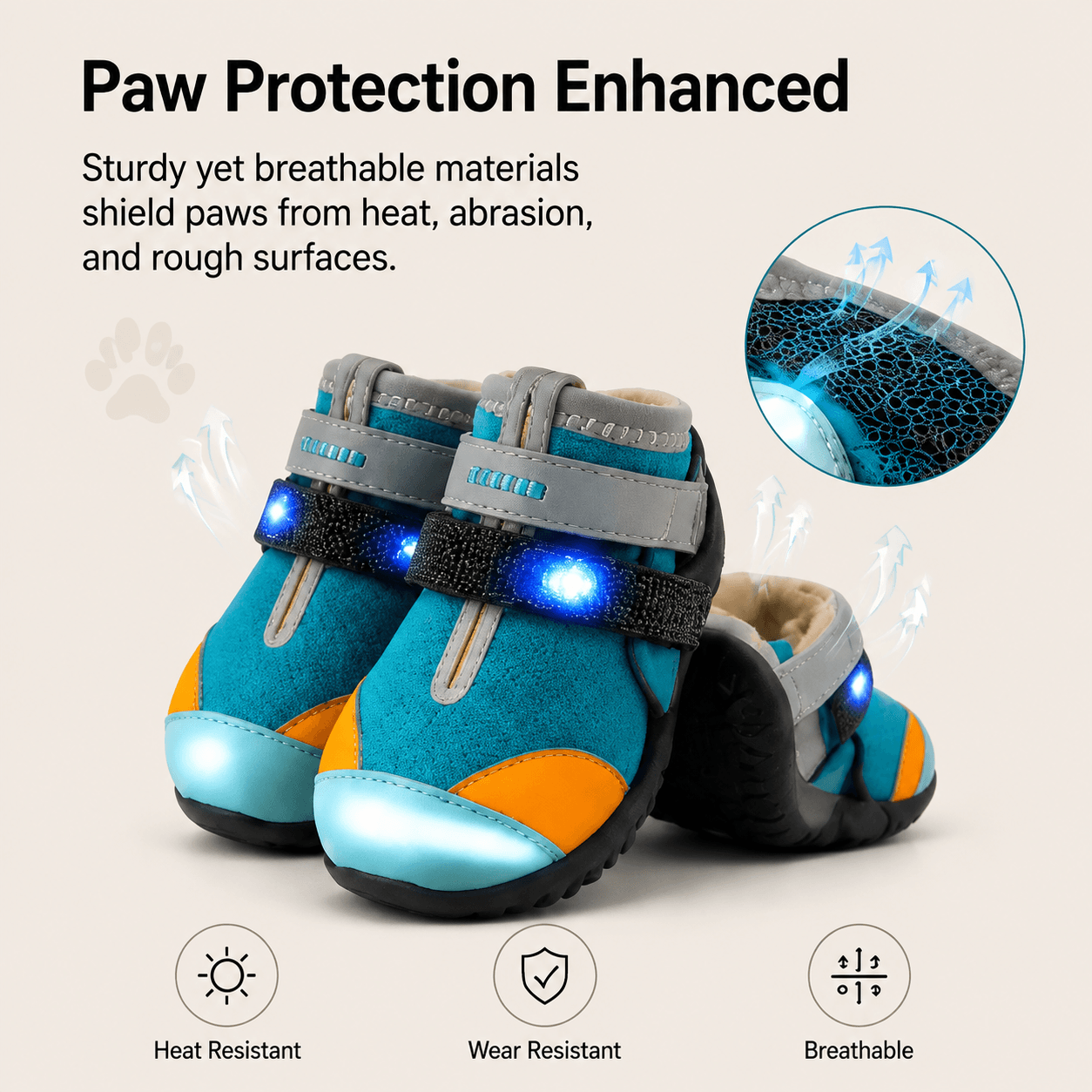 Noxivelle® LED Dog Shoes – Light Up Every Step
