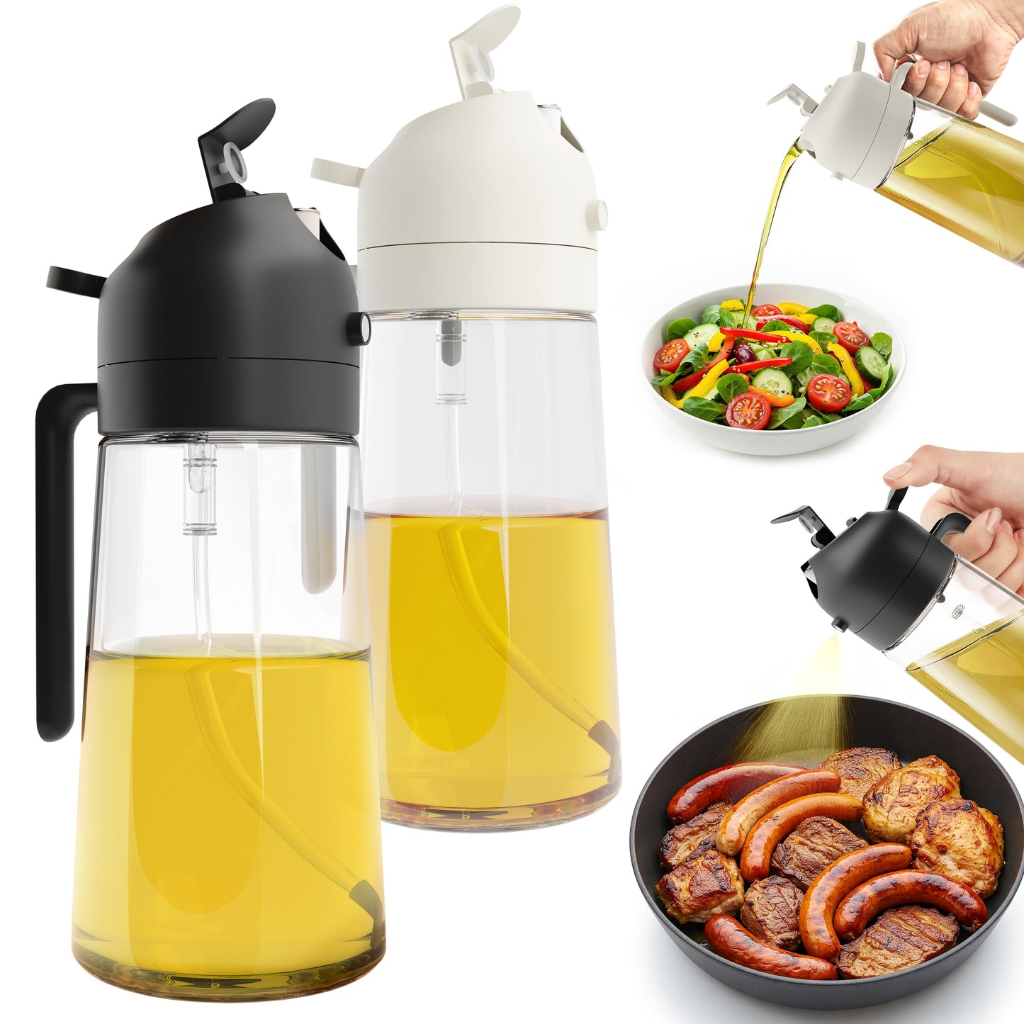 2-in-1 Glass Olive Oil Sprayer & Dispenser（29.99）