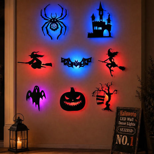 Stickers Halloween LED Silhouette Wall Light