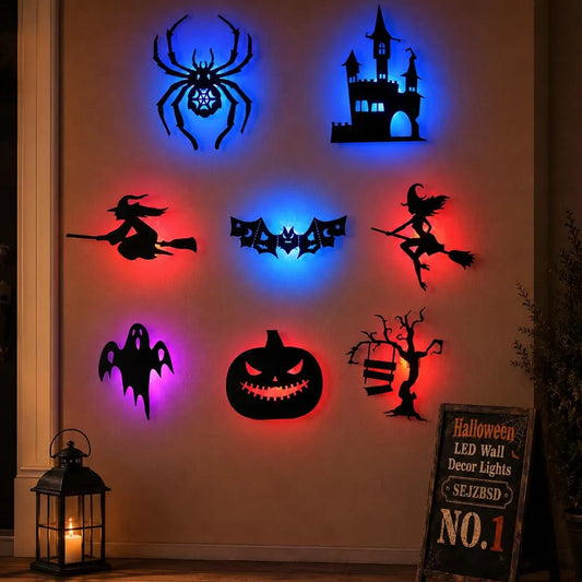 Stickers Halloween LED Silhouette Wall Light
