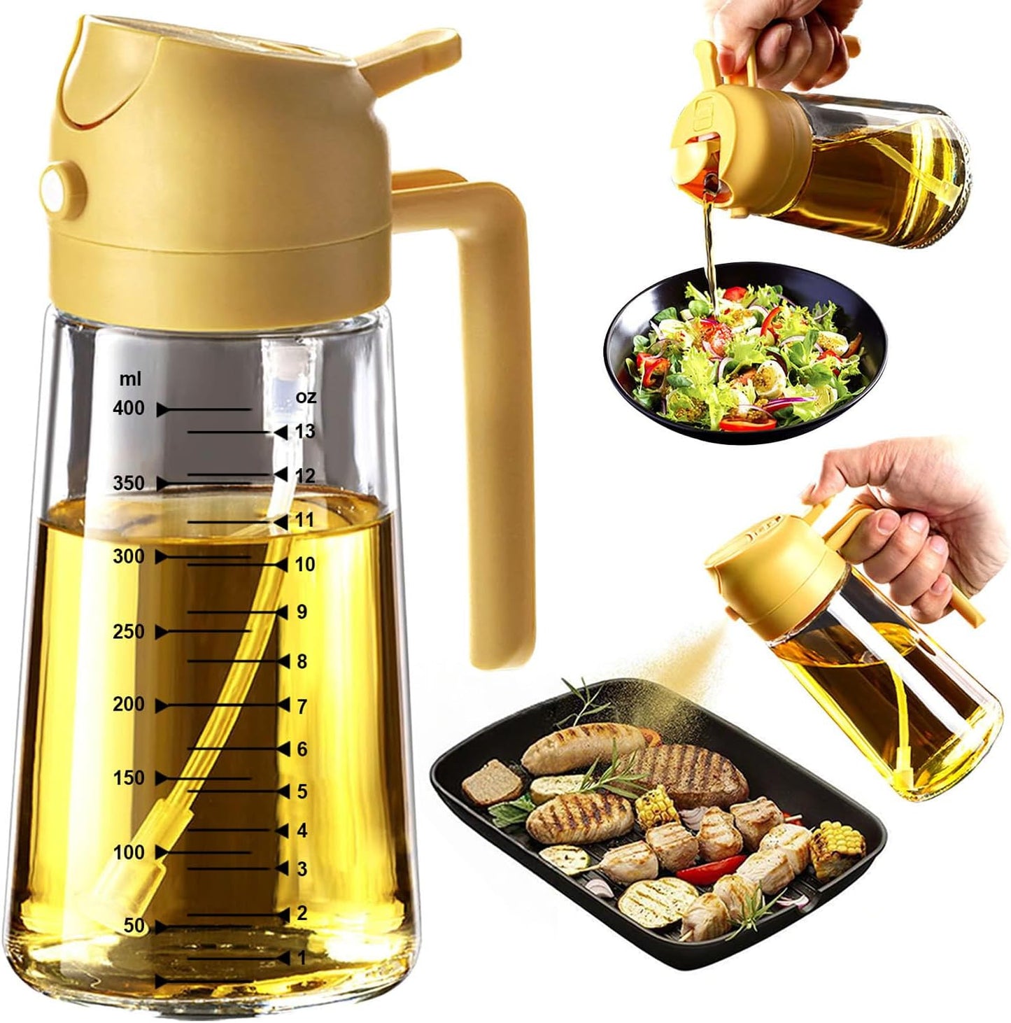 2-in-1 Glass Olive Oil Sprayer & Dispenser（29.99）