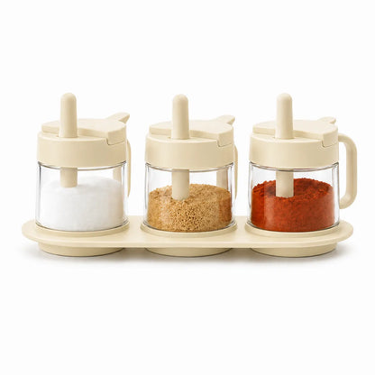 Spiceora® Glass Spice Jars with Built-In Spoons（upsell）
