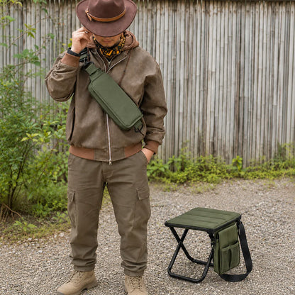 🔥 Outdoor Essential: Portable Folding Stool with Shoulder Strap