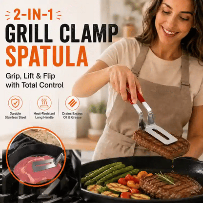 🔥 LIMITED-TIME 64% OFF — 2-in-1 Grill Clamp Spatula