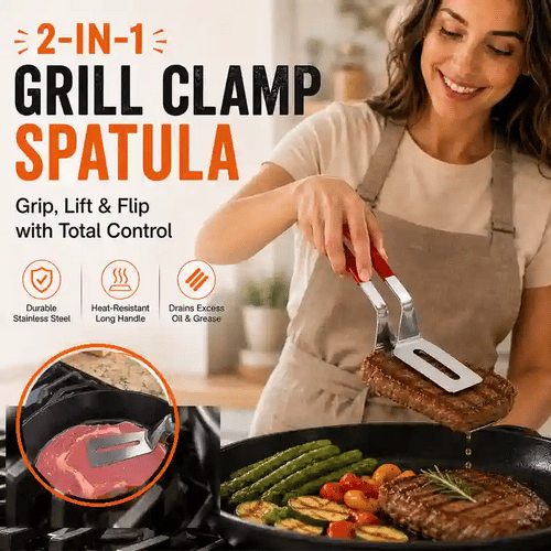 🔥 LIMITED-TIME 64% OFF — 2-in-1 Grill Clamp Spatula