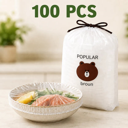 Orveliq® 100PCS Disposable Stretch Food Covers for Bowls & Plates🛒