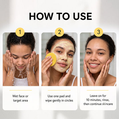 Glowmira® Turmeric & Kojic Cleansing Pads – 20-Count Daily Face Pads