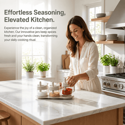 Spiceora® Glass Spice Jars with Built-In Spoons（upsell）