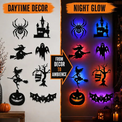 Stickers Halloween LED Silhouette Wall Light
