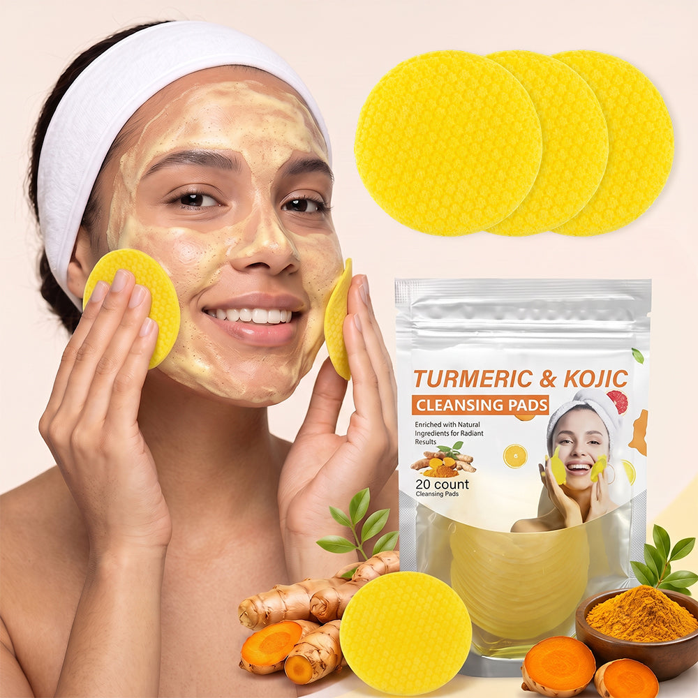 Glowmira® Turmeric & Kojic Cleansing Pads – 20-Count Daily Face Pads