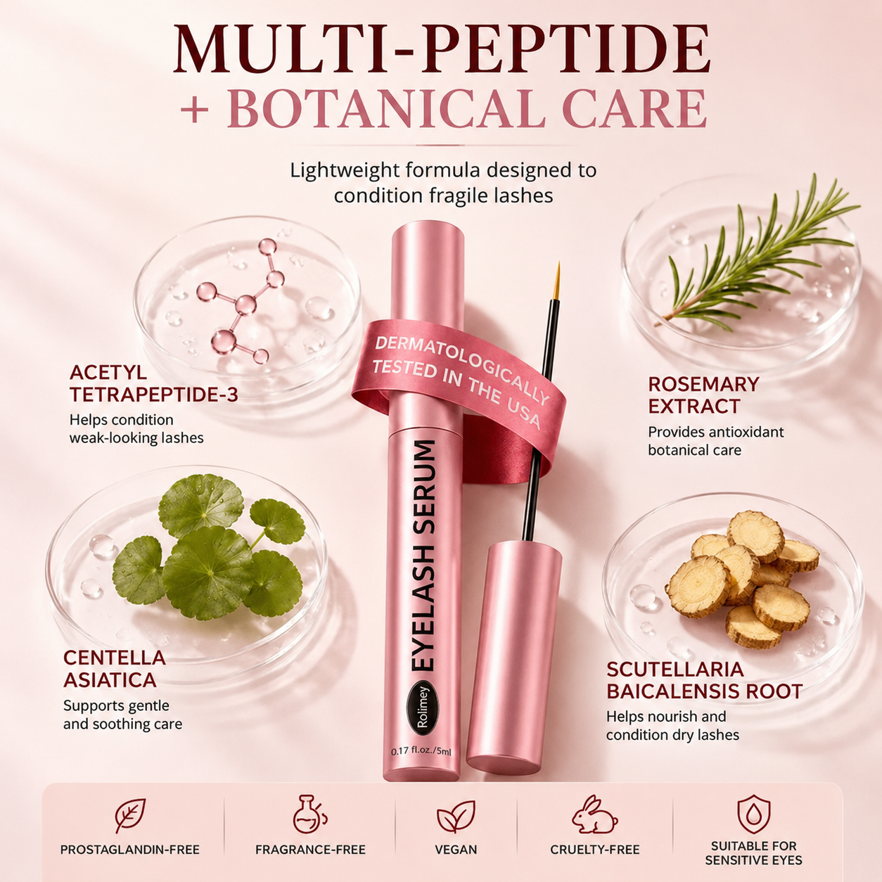 Rolimey® ✨ 🌸 Precision Eyelash Serum for Your Daily Lash Routine