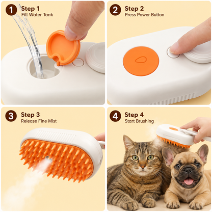 4-in-1  Rechargeable Pet Steam Brush（upsell-mst）