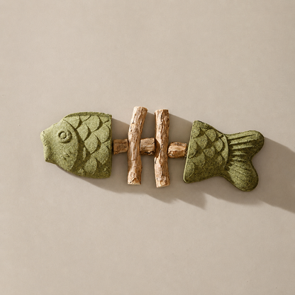 PurrFin®-Catnip & Silvervine Chew 🐾 🌿 Keep Your Indoor Cat Busy, Happy & Away From Your Stuff