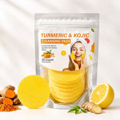 Glowmira® Turmeric & Kojic Cleansing Pads – 20-Count Daily Face Pads